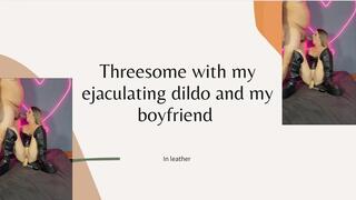 threesome dildo ejaculating and blowjobs couple