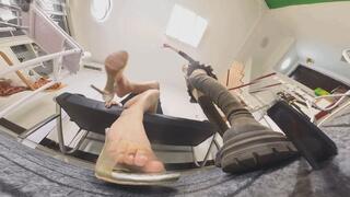 6k LELE YIDE boots and sandals Smelly feet rolled 360VR