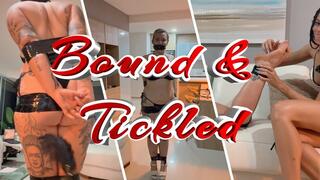 Bound And Tickled- Ebony Goddess Rosie Reed Tape Bondage Ember Mae Tickle Teasing While Bound Up- 1080p HD