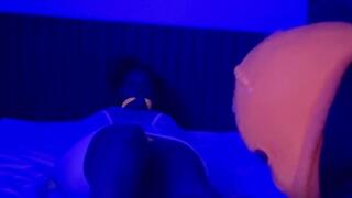 Bound and Tickled Into Submission Neon Panties, Orange Mask Dom: Foot Tickle Torment for Moaning Ebony Quee