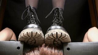 Floor-face trampled by punk girl in dirty Doc Martens boots (part 1 of 3), flo128x 1080p