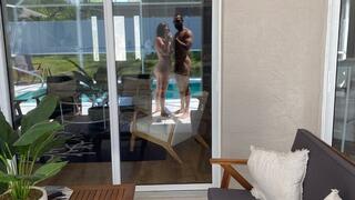 Neighbor’s Yard, Our Playground—Lawn Guy Watched It All