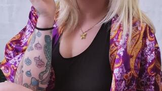 Theresa Smoke Smoking Outside in Sporty Outfit – Ashtray Close-Up