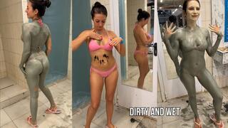 Dirty Fantasy of my Body Covered in Mud in Bikini