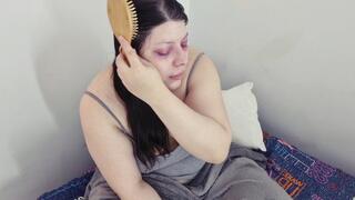 Yawning with my mouth wide open