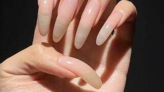 #247 - Showing my long natural shiny nail beds(4k)