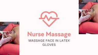 nurse massage facial in gloves