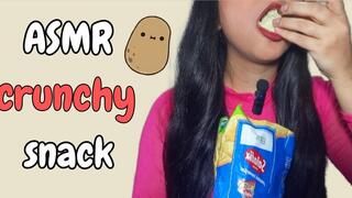 ASMR chewing crunchy snack
