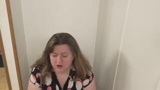 Get in here loser! You will jerk off to me while I take a dump