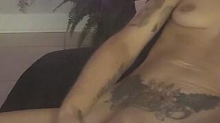 Solo female masturbation until cumming