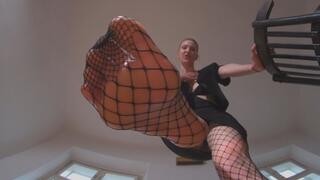 VR180 - Under Your Angry Feminist Ex-Girlfriend's Fishnet Feet As She Rants At You