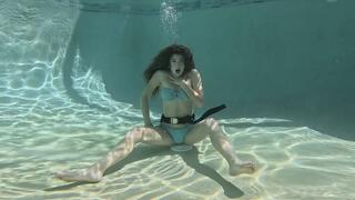 Nathalia Gets Stuck to the Pool Drain