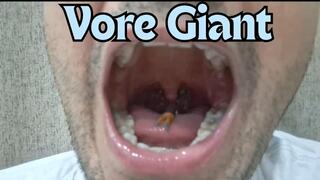 Giant eating and devouring a little man