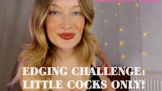 Humiliating JOI edge challnge for pathetic subs