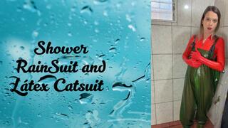 shower in latex and rubber