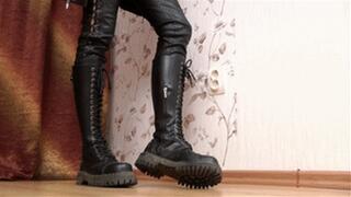 Ginger in high Doc Martens boot is ready to squash you right now, fc038h 720p