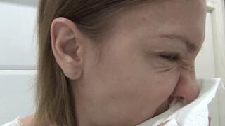 Lots of snot coming out of my nose 3