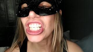 Boxed lips and gag talk