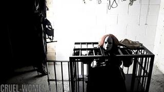 Her sissy maid handcuffed, chained, caged and abandoned