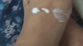 Come watch me rub lotion on my feet
