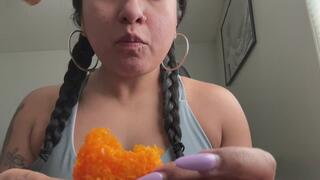 Lustful Glance in Eating Mexican Treats with Funny Moments, POV , and Talking