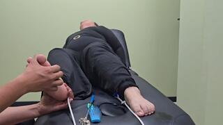 Dominatrix Miss Kitty is tickled to exhaustion