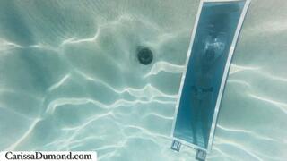Oval Mask nude dance in front of the mirror underwater