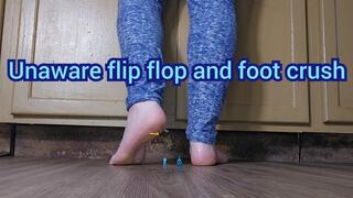 Unaware flip flop and barefoot crush