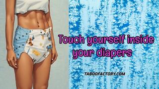 Touch yourself inside your diapers