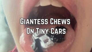 Giantess Phoenix Bates Chews On Tiny Cars 1080p - Toy Cars - Mouth Sounds - Giantess Crush - Chewing