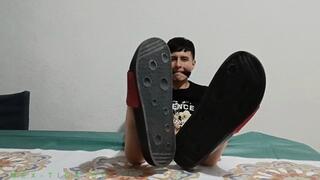 Cute Twink Boy With Braces Gets His Feet Tickled While Being Gagged