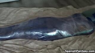 Zentai Girl mummified #1