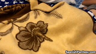 Diaper girl putting 10 diapers over her pee diaper