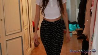 Kerry’s Barefoot Tease – Sock Pull-Off in Leggings & Crop Top