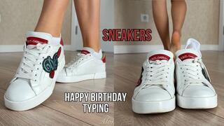 My Sneakers Perform and Whisper Happy Birthday by tapping the Floor