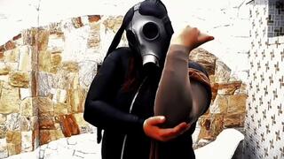 Gas Mask Seduction: Pantyhose Fetish in Breathless Ecstasy