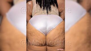 Wedgie in nude colored panties