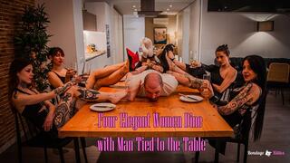 Four Elegant Women Dine with Man Tied to the Table - Spanish (sub:English), WMV - HD720