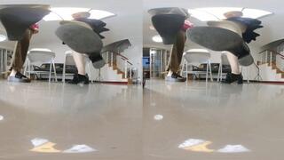 3DVR180 ANNA takes the new man and humiliates the dwarf coward