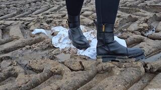 Trampling White Shirt in Badura Boots