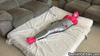 Zentai Girl mummified #3