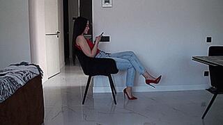 constant non-stop very strong toe tapping (1920x1080 HD) MP4