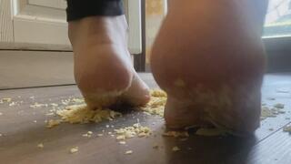 CRUSHING POTATO CHIPS BAREFEET - ASMR