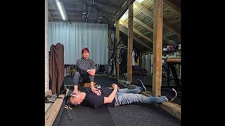 Obsessed gym trainer - sneakers and socksjob in attic