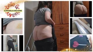 Sept - April - 2 Clips Of These Big Tits w a sneeze attack and hawk into sink