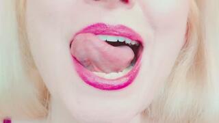 Giantess entices you into her mouth and swallows you whole
