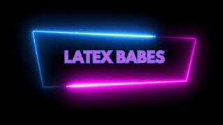 Dildo practice for the sexy latex submissive!