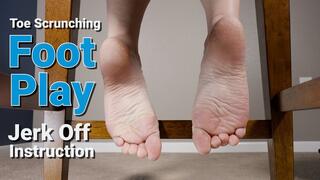 Foot Worship Jerk Off Instruction Barefoot Toe Scrunching Footplay Under Chair - Kylie Jacobsx - MP4 1080p HD