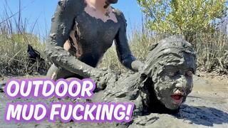 Messy Temptress Gets Fucked in the Muck - Raw and Rough Outdoor Mud Sex