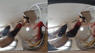 3DVR180XINGGAN white snow apricot dry POV high-heeled sandals crush dwarves